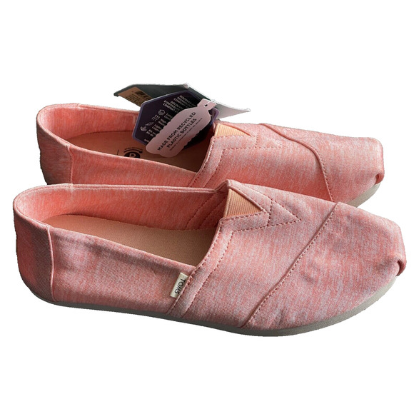 TOMS Women's Classic Alpargata Flat Apricot Repreve Melange Knit US 6.5M - Picture 1 of 8